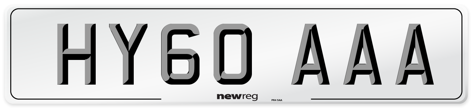 HY60 AAA Number Plate from New Reg